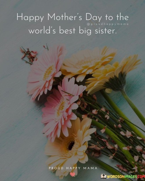 Happy Mother's Day To The World's Best Big Sister Quotes