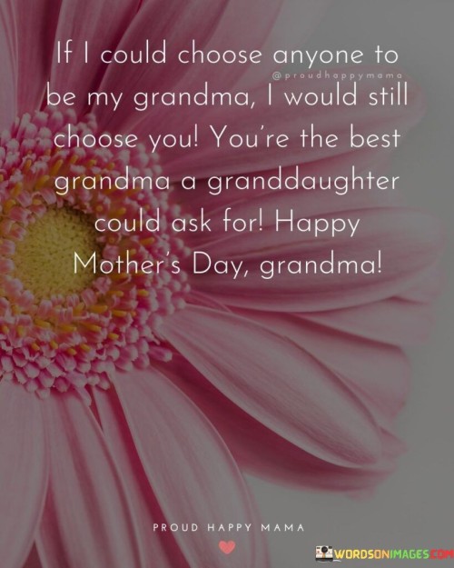 If I Could Choose Anyone To Be My Grandma A Granddaughter Quotes