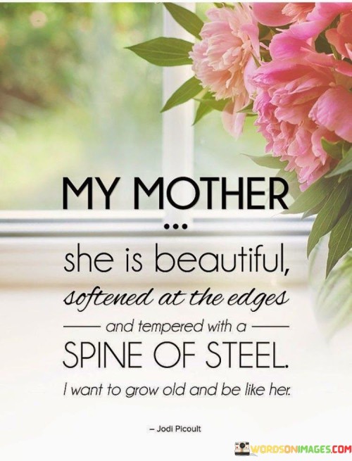 My Mother She Is Beautiful Softened At The Edges And Tempered With A Spine Of Steel Quotes