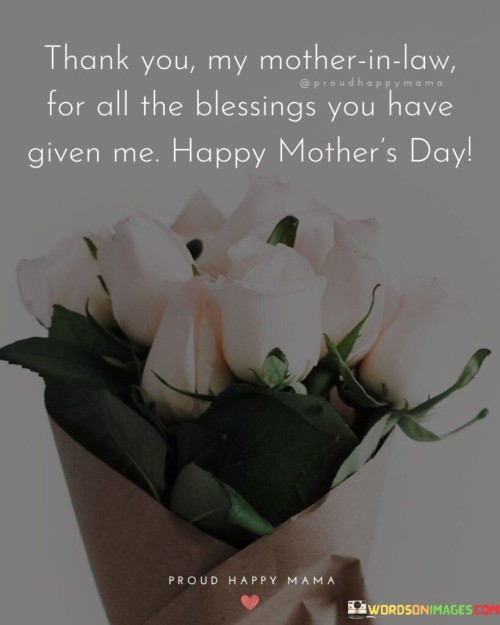 Thank You My Mother In Law For All The Blessings You Have Given Me Quotes