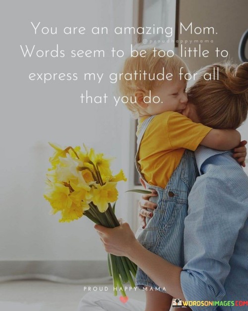 You Are An Amazing Mom Words Seem To Be Too Little To Express My Gratitude Quotes