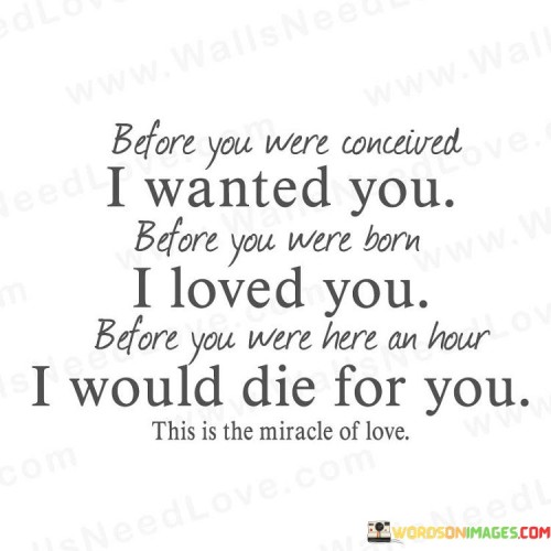 Before You Were Conceived I Wanted You Before You Were Born I Loved You Quotes