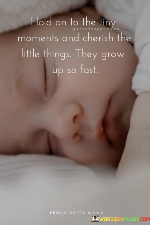 Hold On To The Tiny Moments And Cherish The Little Things They Grow Up So Fast Quotes