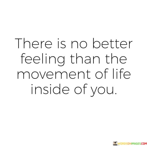 There Is No Better Feeling Than The Movement Of Life Inside Of You Quotes