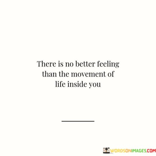 There Is No Better Feeling Than The Movement Of Life Inside You Quotes