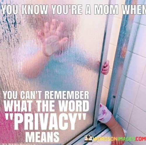 You Know You're A Mom When You Can't Remember What The Word Privacy Means Quotes