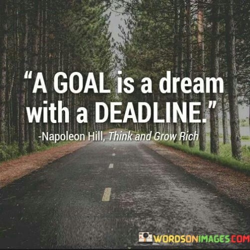 A Goal Is A Dream With A Deadline Quotes