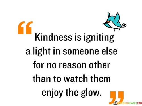 Kindness Is Igniting A Light In Someone Else For No Reason Quotes