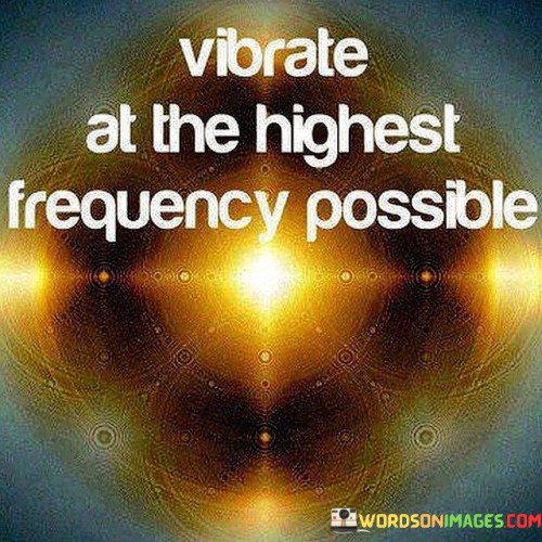 Vibrate At The Highest Frequency Possible Quotes