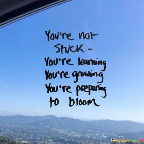 You're Not Stuck You're Learning You're Growing Quotes