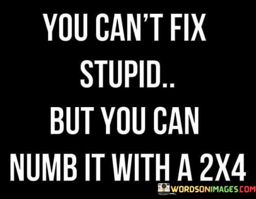 You Can't Fix Stupid But You Can Numb It With Quotes