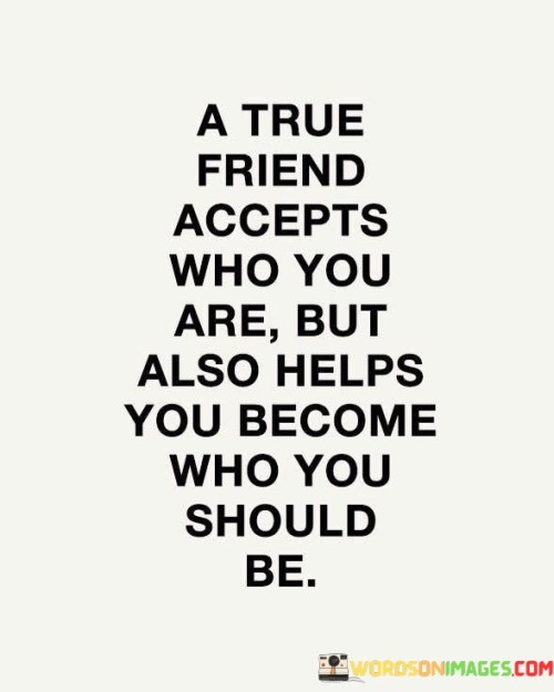 A True Friend Accepts Who You Are Quotes