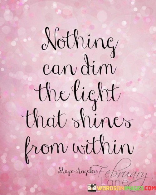 Nothing Can Dim The Light That Shines From Within Quotes