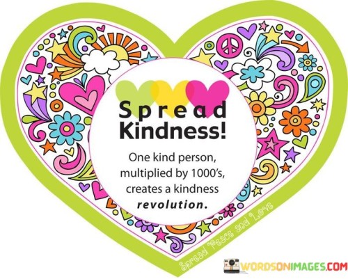 Spread Kindness One Kind Person Multiplied Quotes