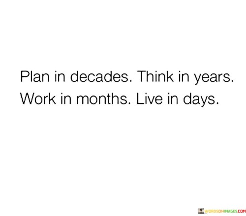 Plan In Decades Think In Years Work In Months Live In Days Quotes