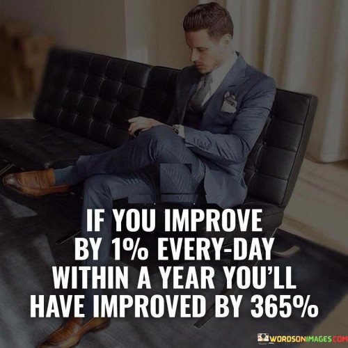 If You Improve By 1 % Every Day Within A Year Quotes