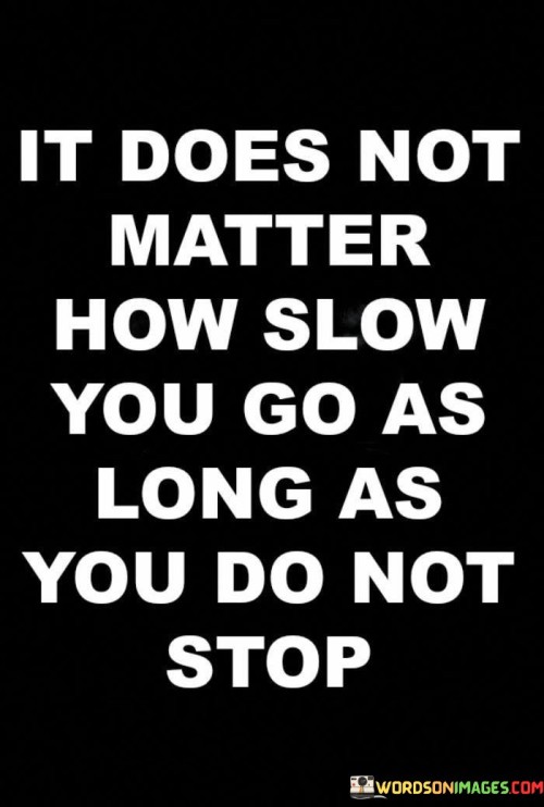 It Does Not Matter How Slow You Go As Long Quotes