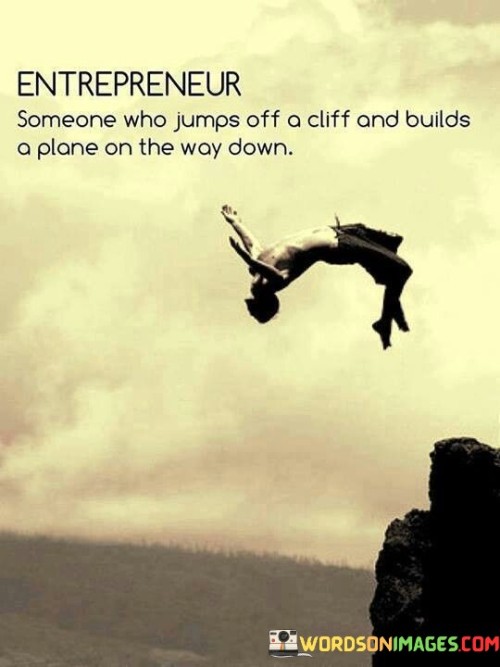 Entrepreneur Someone Who Jumps Off A Cliff And Builds A Plane Quotes