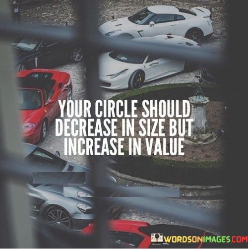 Your Circle Should Decrease In Size But Increase In Value Quotes