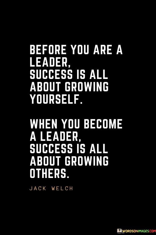 Before You Are A Leader Success Is All About Growing Yourself Quotes