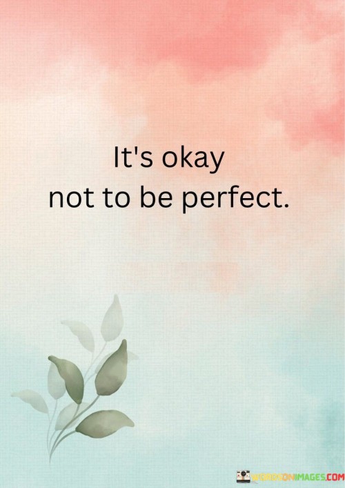 It's Okay Not To Be Perfect Quotes