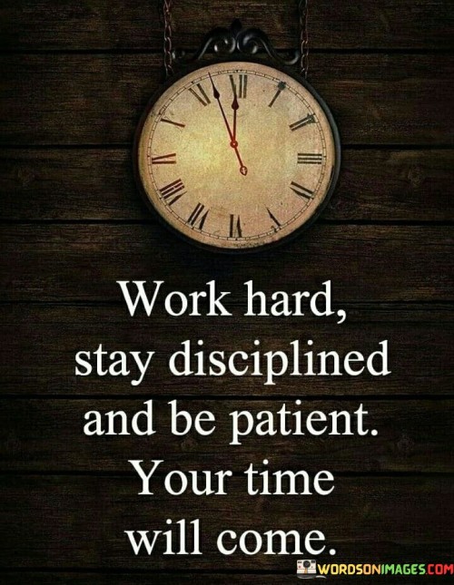 Work Hard Stay Disciplined And Be Patient Quotes