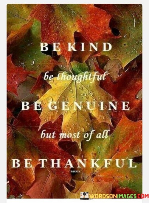 Bekind Be Thoughtful Begenuine But Most Of All Be Thankful Quotes