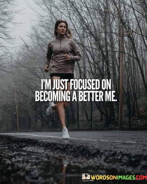 I'm Just Focused On Becoming A Better Me Quotes