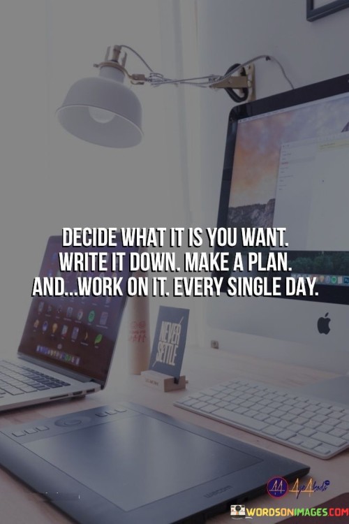 Decide What It Is You Want Write It Down Make Quotes