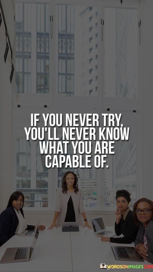 If You Never Try You'll Never Know What You Are Quotes