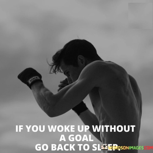 If You Wake Up Without A Goal Go Back Quotes