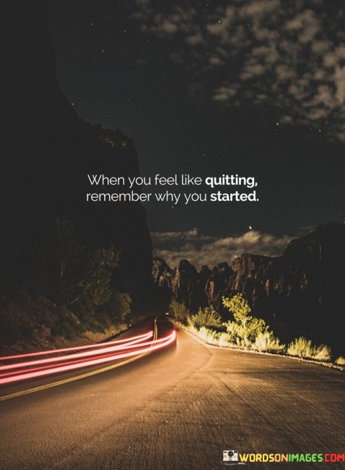 When You Feel Like Quitting Remmeber Why You Started Quotes