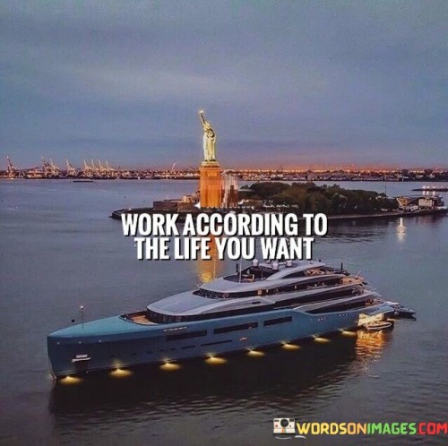 Work According To The Life You Want Quotes