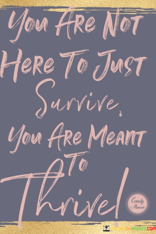 You Are Not Here To Just Survive Quotes