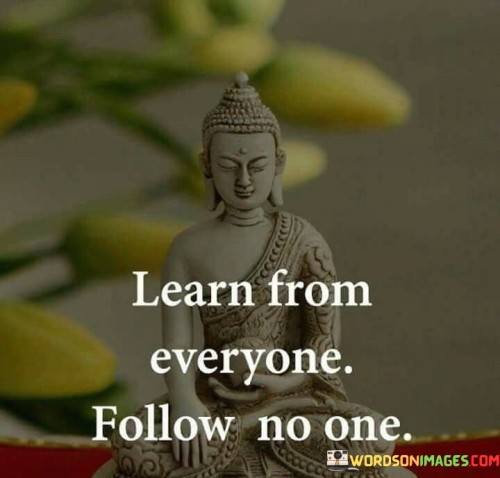 Learn From Everyone Follow No One Quotes