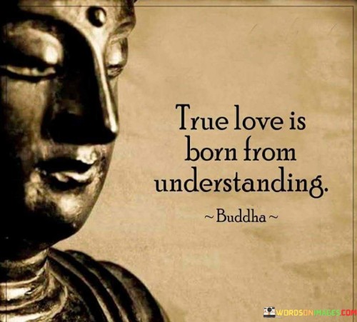 True Love Is Born From Understanding Quotes