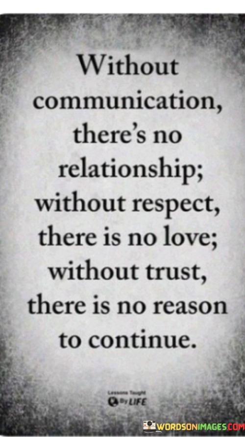 Without Communication There's No Relationship Without Respect Quotes