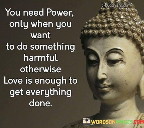 You Need Power Only When You Want To Do Something Harmful Quotes