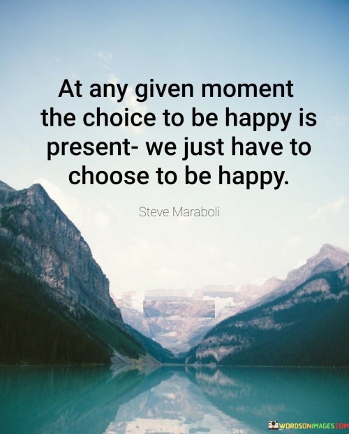 At Any Given Moment The Choice To Be Happy Is Present Quotes