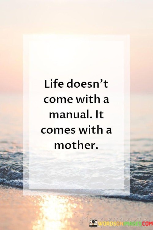 Life Doesn't Come With A Manual It Comes With A Mother Quotes