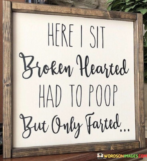 Here I Sit Broken Hearted Had To Poop Quotes
