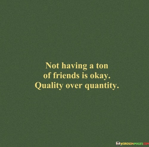 Not Having A Ton Of Friends Is Okay Quality Over Quotes