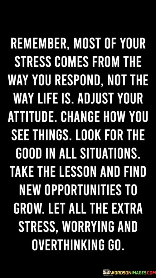 Remember Most Of Your Stress Comes From Quotes