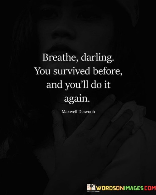 Breathe Darling You Survived Before And You'll Do It Again Quotes