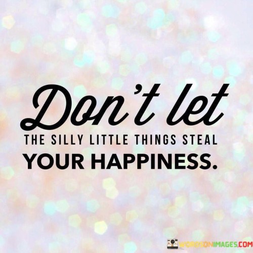 Don't Let The Silly Little Things Steal Your Happiness Quotes