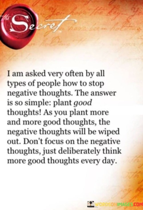 I Am Asked Very Often By All Types Of People How To Stop Negative Quotes