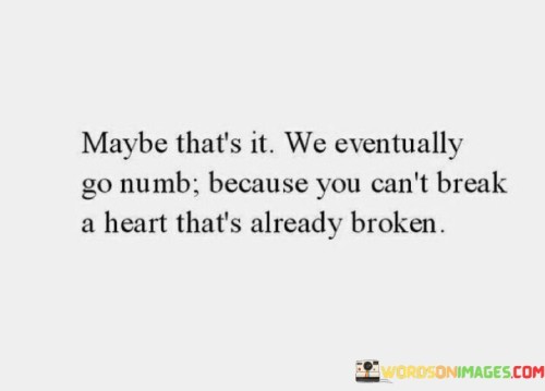 Maybe That's It We Eventually Go Numb Quotes