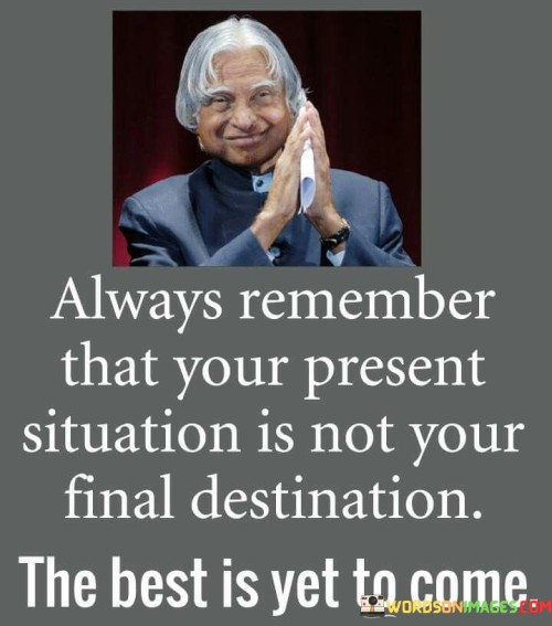 Always Remember That Your Present Situation Is Not Your Quotes