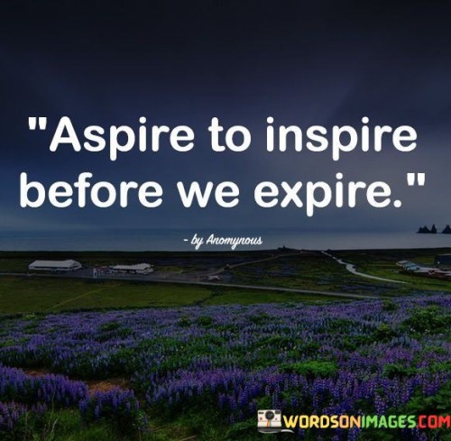 Aspire To Inspire Before We Expire Quotes