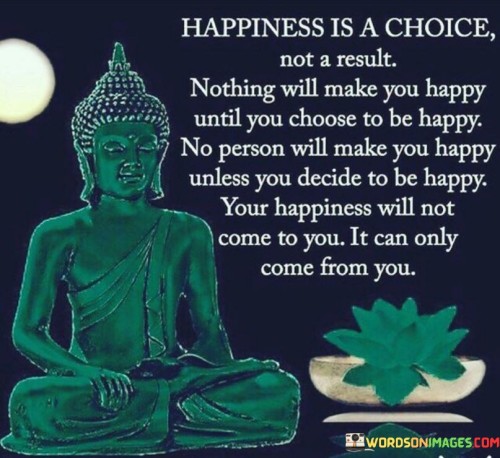 Happiness Is A Choice Not A Result Nothing Quotes